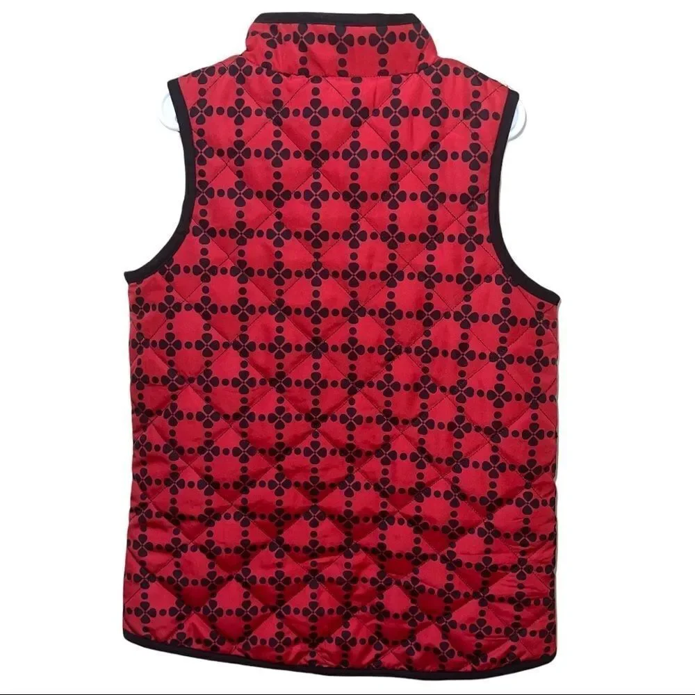 4/$25‎ - J. Khaki Red & Black Pattern Puffer Vest